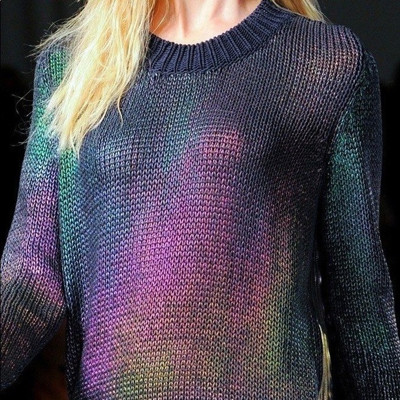 Sportmax Sweaters - SportMax Defile Sweater Oil Slick Holo Iridescent